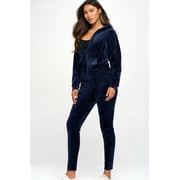 Two Piece Velour Tracksuit Set