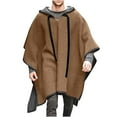 Hfozny Men's House Coat Men Wool Steampunk Gothic Hooded Alpaca Poncho ...