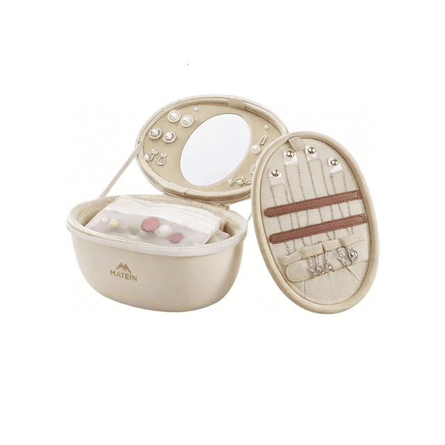 Joyeros Organizadores Incluye 8 Bolsitas Con Cremallera Independientes Xtellar beige