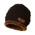 thumbnail image 4 of MSJUHEG Hats For Men Beanie Boys And Scarf Hat Three Piece Girls Knit Baby Windproof Warm Thicken Cap Gloves Winter Hats Bomber Hats Coffee One Size, 4 of 5