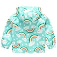 thumbnail image 2 of Toddler Jacket with Hooded Cartoon Lightweight Baby Girls Boys Spring Windbreaker Outerwear for Kids 3-4T, 2 of 9