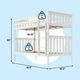 thumbnail image 6 of Max & Lily Twin over Twin Bunk Bed for Kids, Solid Wood Bunk Beds with Ladder, White, 6 of 13