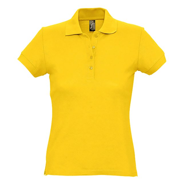 SOLS - Polo de piqué modelo Passion de manga corta para mujer (Oro)