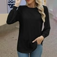 thumbnail image 4 of Aofany Eyelet Blouses for Women Dressy Casual Long Sleeve Shirts Crew Neck Fall Trendy Tops, 4 of 8