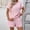 Pink, variant on Women's 2 Piece Vacation Outfits V Neck Sleeveless Shirt and Shorts Set Tracksuits Co Ord Sets Holiday Clothes Beige XL
