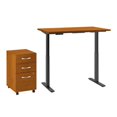 thumbnail image 1 of Move 60 Series 48W x 30D Adjustable Desk Set in Natural Cherry - Engineered Wood, 1 of 8