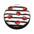 thumbnail image 3 of Balery Ladybugs On Black And White Striped1tire Cover Waterproof Dust-Proof, Universal Spare Wheel Tire Cover For Trailer, Rv, Suv Truck And Vehicle Camper Accessories-16 Inch, 3 of 9