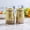 Gold, variant on Salt and pepper shaker set, 5-ounce capacity, glass base; modern kitchen decor; easy to refill