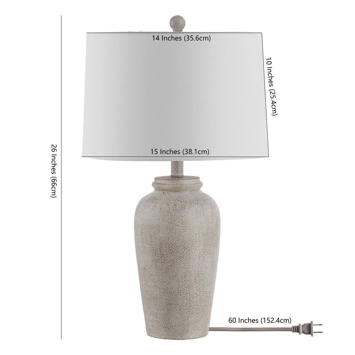 SAFAVIEH Sabrin 26 in. Ancient Inspirations Table Lamp, Antique White