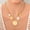 XL31273, variant on Stainless Steel 18K Gold Plated Baroque Pearl Necklace with Ocean Element Charms - Luxury Colorfast Women's Jewelry