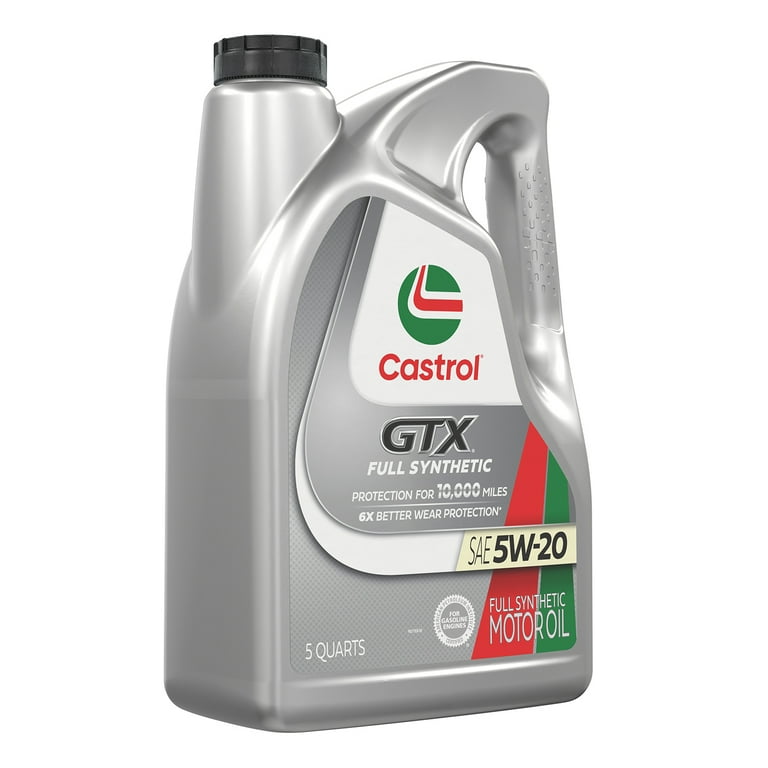 Castrol GTX Full Synthetic 5W-20 Motor Oil, 5 Quarts, Case of 3