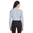 thumbnail image 2 of Devon & Jones DG540W Women's CrownLux Performance Micro Windowpane Woven Dress Shirt-Navy/ White-M, 2 of 3