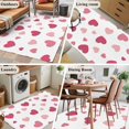 thumbnail image 5 of Pink Love Area Rugs 3'x5', Washable Small Throw Rugs for Living Room Bedroom, Valentine's Day Watercolor Heart Romantic Indoor Outdoor Rug Non-Slip Low Pile Carpet Runner Reversible Floor Mats, 5 of 8