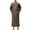 AB650 Brown, variant on Men'S Long Robe Floral Print Long Sleeve V Neck Romper Fashion Loose Man Festival Party Play Street Wear Brown Size S