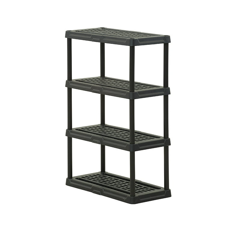 Project Source Plastic 4-Tier Utility Shelving Unit (22-in W x