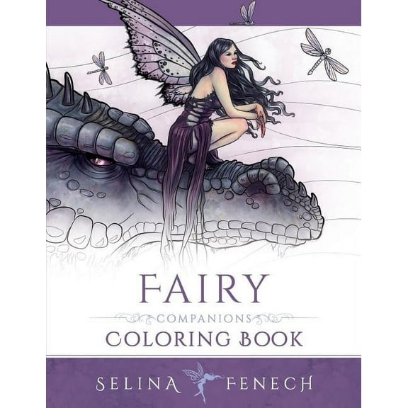 Fantasy Coloring by Selina Fairy Companions Coloring Book: Fairy Romance, Dragons and Fairy Pets, Book 4, (Paperback)