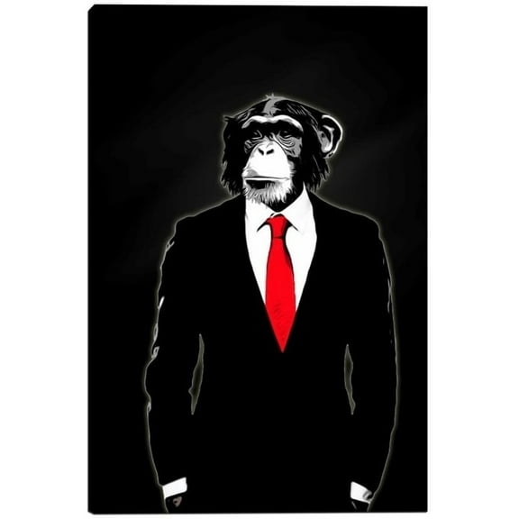 Cortesi Home ''Domesticated Monkey'' by Nicklas Gustafsson Graphic Art on Wrapped Canvas