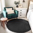 thumbnail image 5 of Beige Round Rug for Bedroom,Fluffy Circle Rug 23.6"X23.6" for Kids Room,Furry Carpet for Teen's Room,Shaggy Circular Rug for Nursery Room,Fuzzy Plush Rug for Dorm,Cute Room Decor for Baby, 5 of 7
