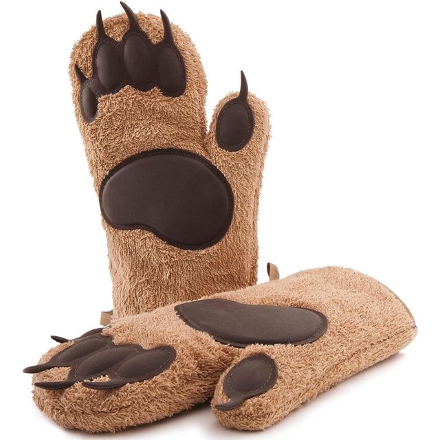 AlpenGlove - Manoplas para hornear de oso polar, un atractivo en cada cocina, resistente a las manchas, manoplas para ollas, manoplas para horno, manoplas para cocina, idea de regalo, 1 par Ormromra LN-1120