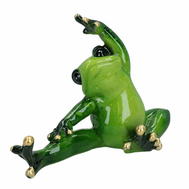 dosili Yoga Frogs Toad Zen Ornament Statue Meditating Garden House