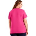 thumbnail image 3 of Just My Size Womens Cool DRI Short-Sleeve V-Neck Tee, 2X, Process Blue, 3 of 4
