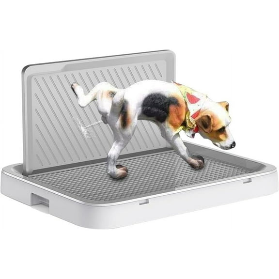 Yeeoy Pee Pad Holder for Dog Puppy, Pet Training Tray with Pee Wall, Training Pads Holder Pet Toilet, No Spill Pee Pad Tray for Male Dogs Indoor Outdoor (25.5"x19")