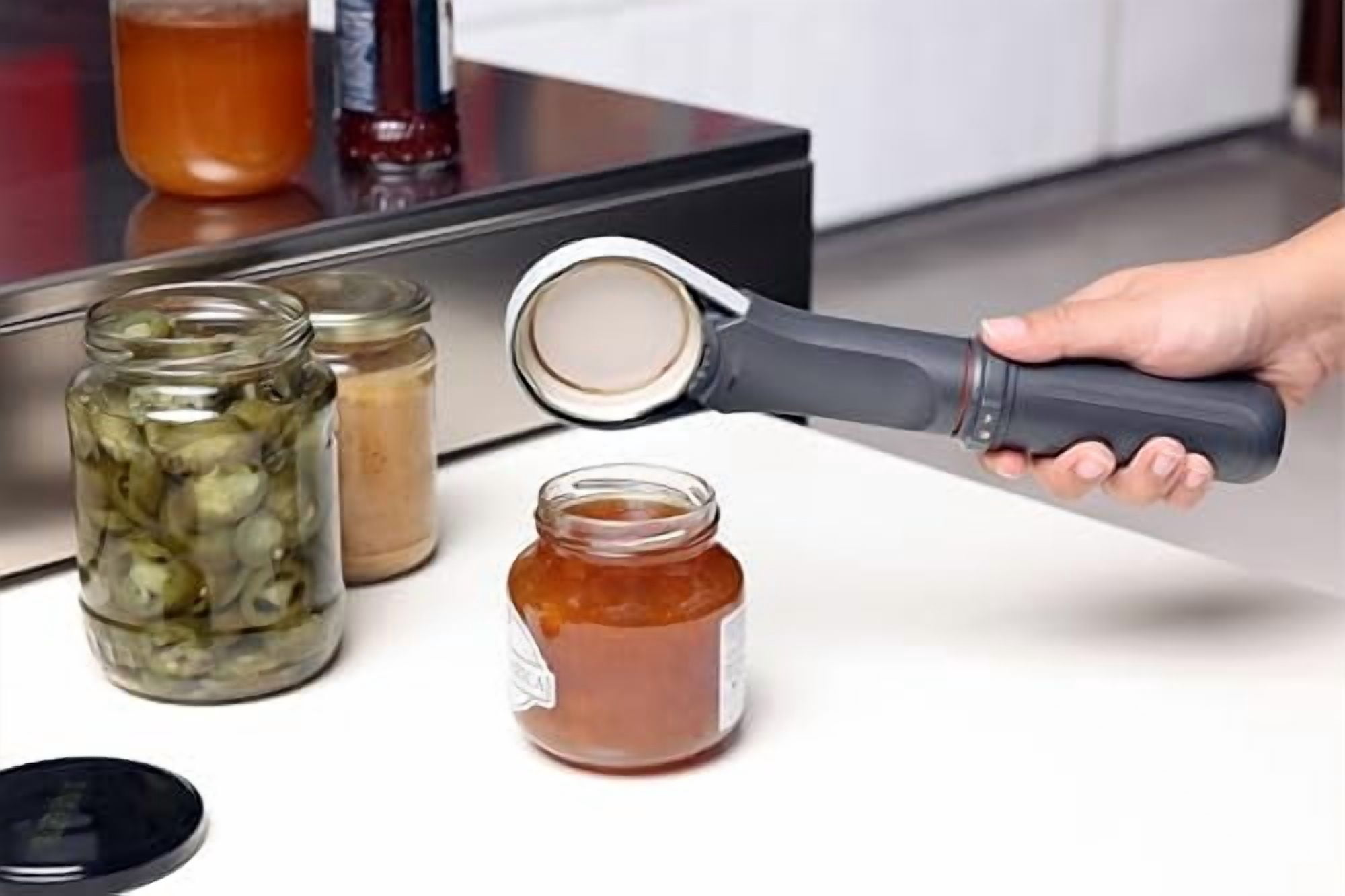 Zyliss Strongboy Jar Opener - Rubberized & Adjustable Jar Opener for Jars Up to 4" - Jar Opener for Seniors & Weak Hands - Kitchen Gadget & Tools - Lid Opener Tool for Jars