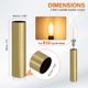 thumbnail image 2 of 3 Pcs Cubiertas de Vela de 3.5" de Alto, 3 Pcs Mangas de Socket de Metal E12 para Candelabros con Aislamiento Retráctil Térmico Retardante de Llama para Bases de Bombillas de Lámparas, Imitación Cobre, 2 of 7
