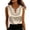 #102-Khaki, variant on Craaazy Women's Relaxed Fit V Neck Blouse, Solid Color Sleeveless Satin Tops, Pearl Decorated Comfy Casual Tee for Summer Gifts