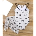thumbnail image 6 of CCRFTGI Girls Swimsuit Size 10-12 2026 Summer One Piece Bathing Suit with Mesh Cover Beach Bow Print Ruched Side Swimsuits Swimming Girls Clothes Girls Bathing Suit White 11-12 Years, 6 of 6