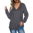 thumbnail image 2 of ADREAMLY Women's Hoodie Long Sleeve Pullover Hooded Sweatshirt with Pocket, 2 of 8