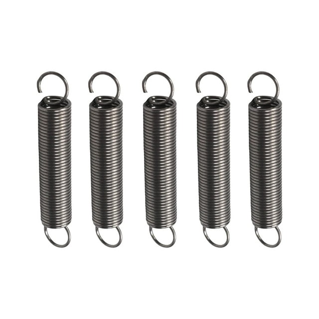 HUGFEGWE Extended Compressed Spring,Wire Diameter 0.04", OD 0.39", Free Length 2.36",Stainless Steel Dual Hook Tension Spring for Production Assembly Furniture Mechanism Maintenance 1x10x60mm 5PCS