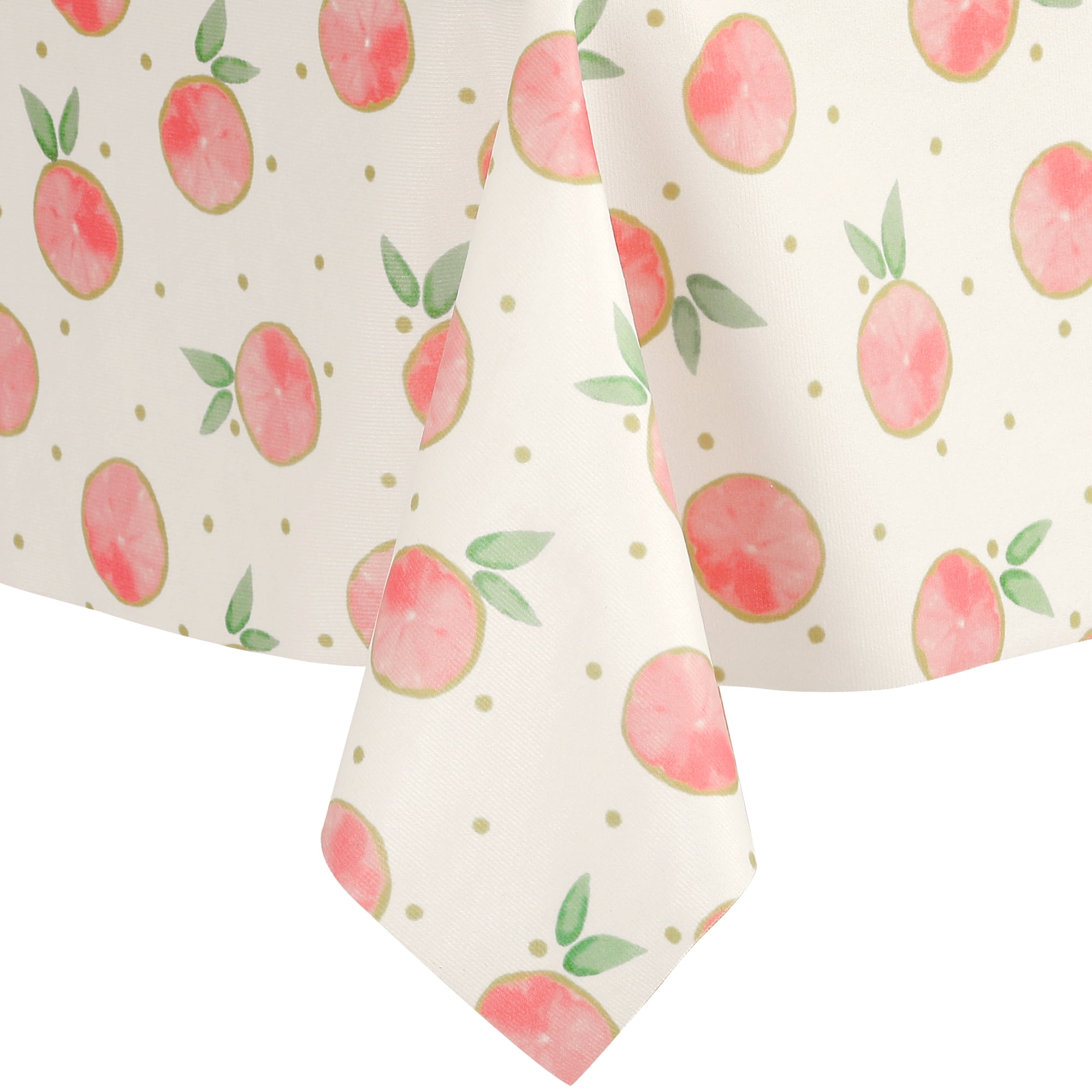 Unique Bargains Rectangle Polyester Waterproof Wrinkle Resistant Washable Soft Tablecloth Peach 35x59 Inch
