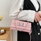 thumbnail image 1 of Bolsa Alligator Mujeres PU Bolso Amor Cadena Hombro Crossbody Tote Bag (Rosa) Ehuebsd Nuevos Originales, 1 of 9