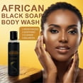 Body Wash with African Black Soap and Shea Butter, Soothing Shower Gel