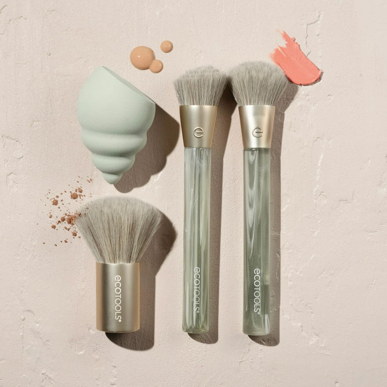 鉄舟collection face brush EcoTools Sea Gems Face Makeup Brush & Makeup Sponge 4 Piece