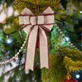 thumbnail image 2 of Firlar Door Decoration Bowknot Nine Ears Red Rosettes New Christmas Festive Party Supplies Ribbon Material: Fine Linen Bowknots, 2 of 9