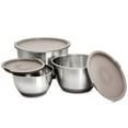 thumbnail image 3 of Martha Stewart  3 Piece Stainless Steel Mixing Bowl and Lid Set, 3 of 5