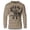 Khaki, variant on GYMISH BICEPS Killin' It Lightweight Long Sleeve Hooded T-Shirt for Men – Funny Gym Hoodie, Athletic Workout Shirt for Lifters