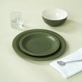 thumbnail image 5 of Famiware Garden 12-Piece Dinnerware Sets, Stoneware Dish Set for 4, Dark Green, 5 of 7