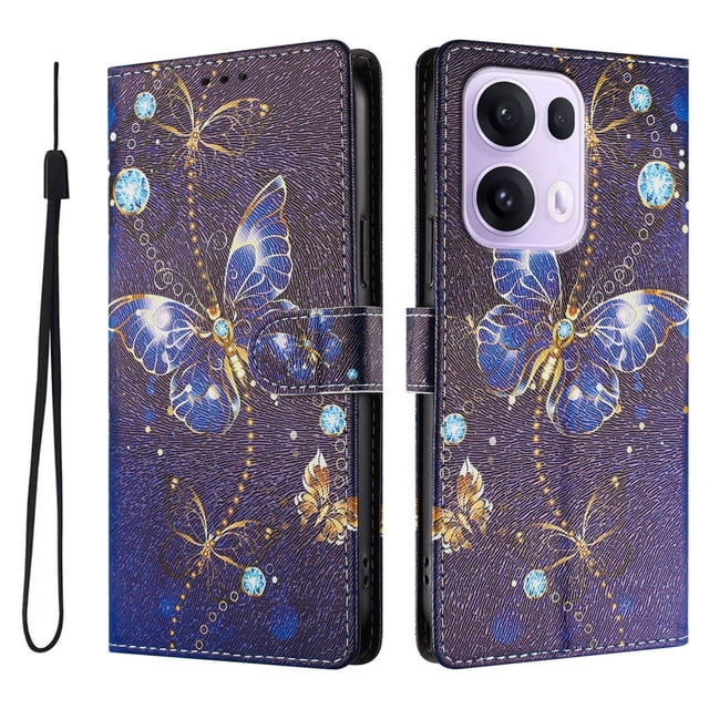 FOXDOCK Funda Tipo Cartera para OPPO Reno 13 Pro 5G con Soporte y Correa – Diseño de Patrones Lindos