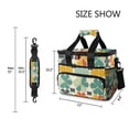 thumbnail image 3 of FORMRS Insulated Cooler Bag 24 Cans Capacity Soft Leakproof Lunch Box with Side Pockets, Beige Clover Pattern, 3 of 7