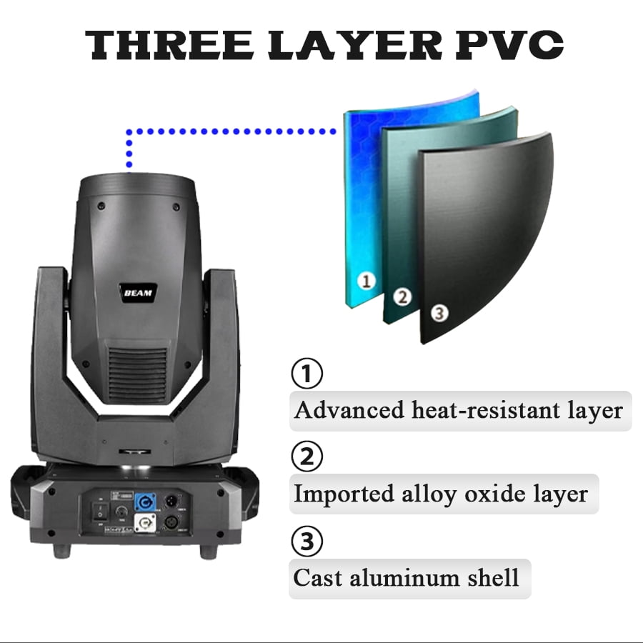 1Pack 350W Beam Stage Light Moving Head Light DJ Disco Event With 16 Prisms For DJ Disco Wedding