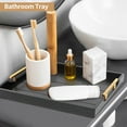 thumbnail image 5 of Large Wooden Coffee Table Trays with Handles (2 Sets) - Black Wood Serving Trays, 4 Coasters Included, 5 of 8