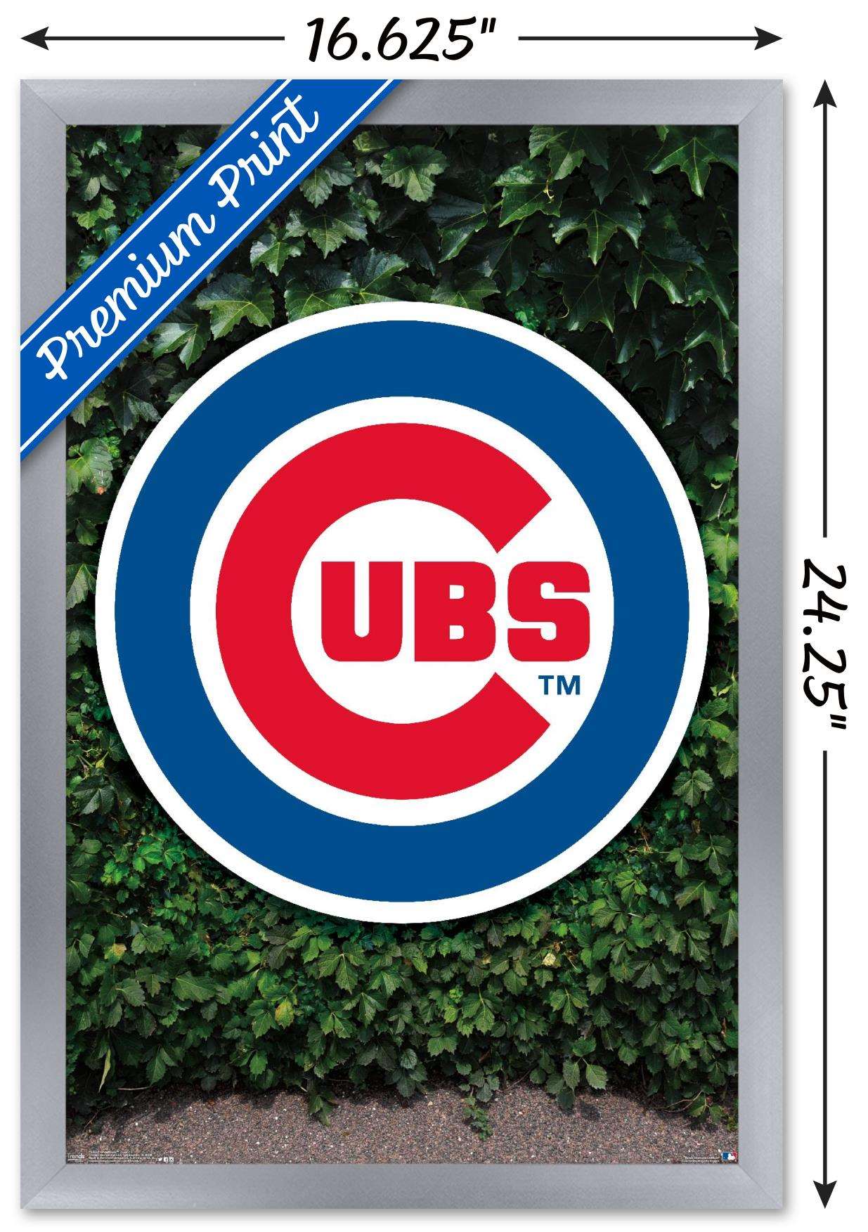 MLB Chicago Cubs - Logo 16 Wall Poster, 14.725" x 22.375", Framed