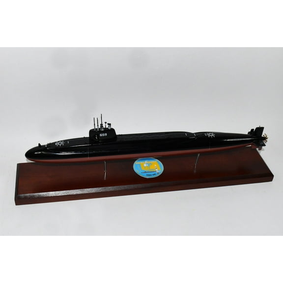 USS Will Rogers SSBN-659 Submarine Model,Navy,20,Scale Model,Mahogany,Benjamin Franklin Class