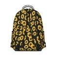 thumbnail image 3 of Black Sunflower Backpack for School,Cute School Bag,Schoolbag with Adjustable Shoulder Straps & Padded Back,15.3"x11"x7.1".﻿, 3 of 6