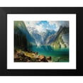 thumbnail image 2 of Daniel Somogyi 24x18 Black Modern Framed Museum Art Print Titled - A View of Lake Konigssee (1879), 2 of 5