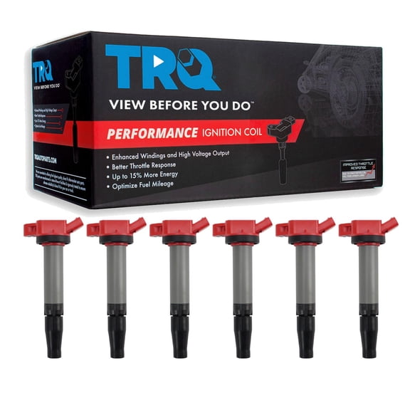TRQ Ignition Coil Set Fits 2016-2020 Lexus GS350 2017-2018 GS450h 2017-2023 IS300 IS350 2018-2023 LC500h LS500h RC300 RC350 2018 RX350 RX450hL 2017-2019 Toyota Highlander 2016-2023 Tacoma