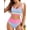 AF Blue Pink Colorblock, variant on Eytino High Waisted 2 Piece Bikini Set for Women Tummy Control Color Block Striped Swimsuit Knit Ribbed Bathing Suit, Black, M